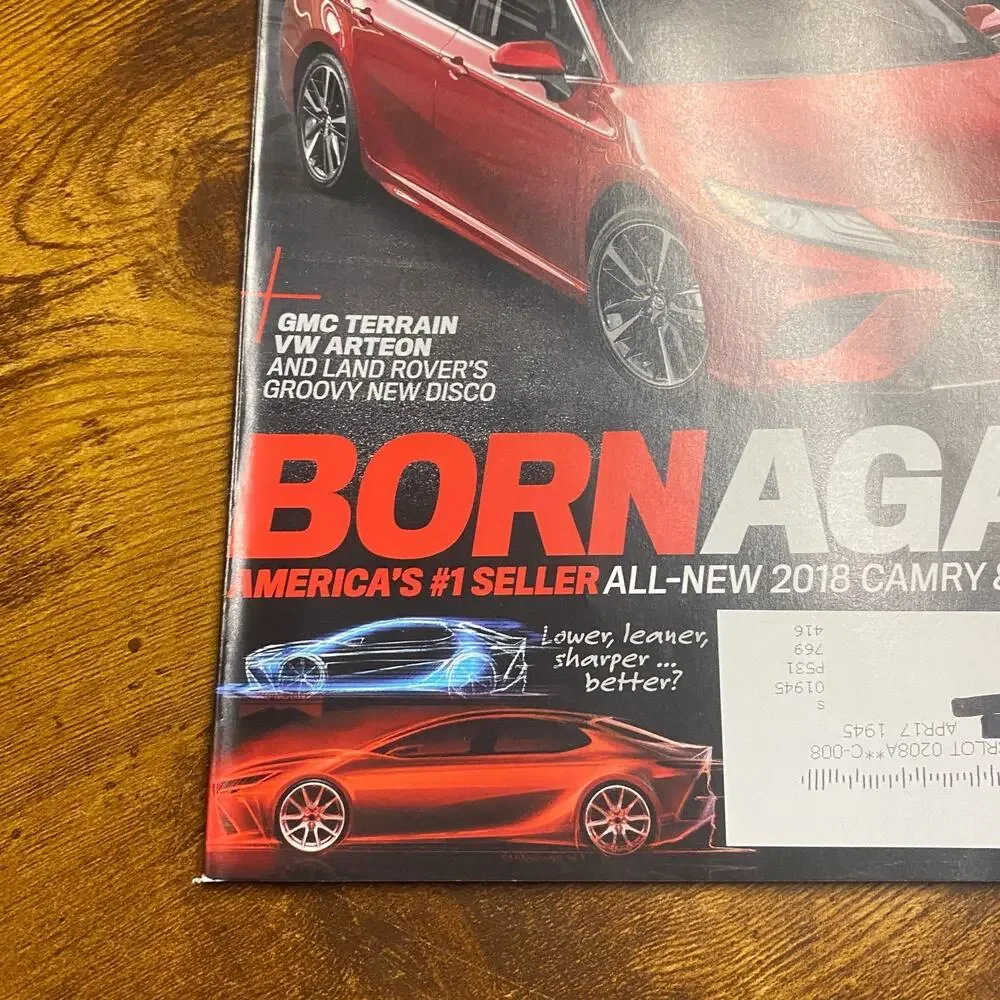 Motor Trend Magazine March 2017 Born Again! New Camry & NASCAR Racer